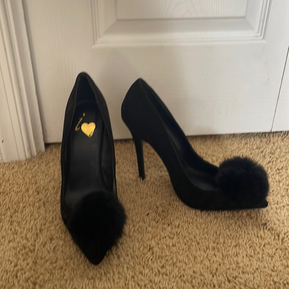 TJ Maxx Stiletto heels with Fur Ball